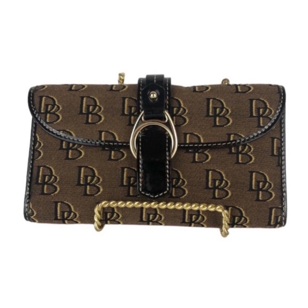 NWT Dooney & Bourke Continental Clutch Wallet Signature Monogram Logo Print NEW